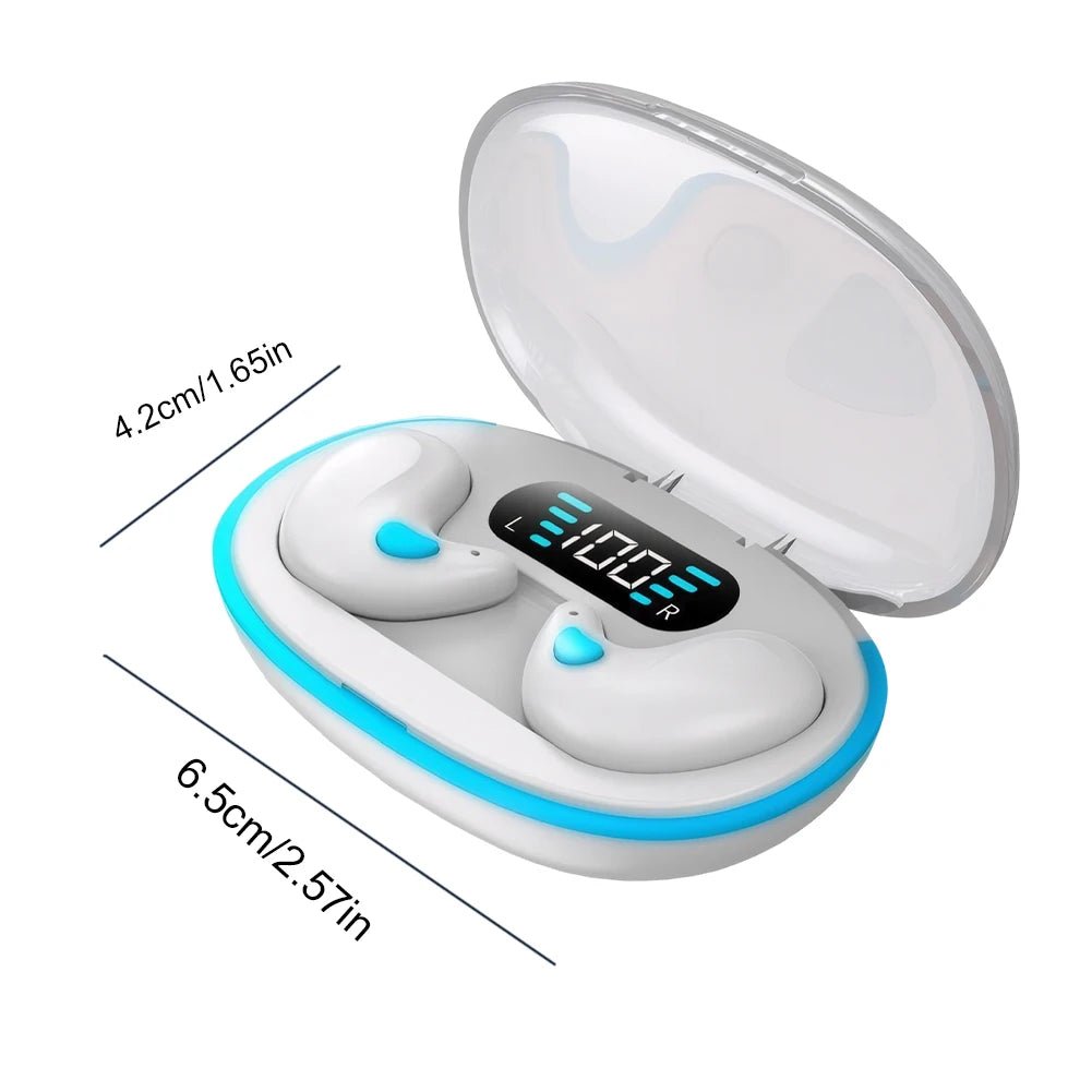 5.3 Stereo Headphones with Charging Case - Bluetooth Sleep Earphones - silverfoxgoods